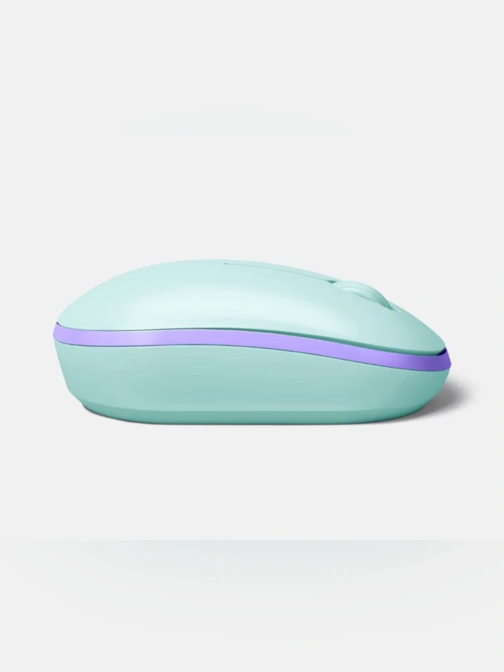heyday Compact Wireless Mouse - Mint Teal with Purple Trim